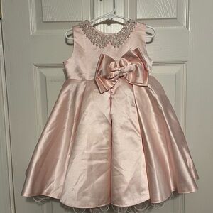 Elegant Pink Kids Dress with Bow